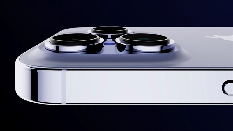 Concept iPhone 14 Pro màu tím với khung viền phẳng sang trọng.