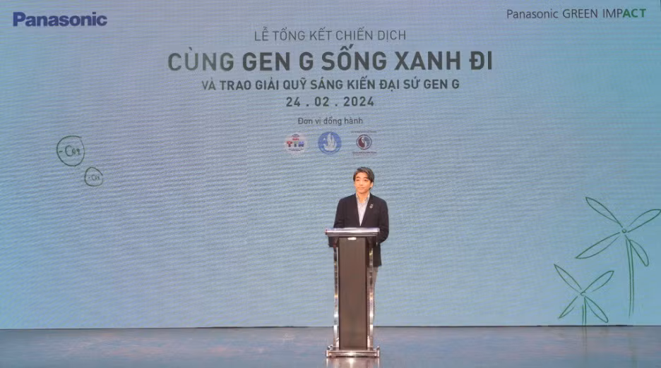 Ông Oka Hiroyuki - Giám đốc Panasonic Việt Nam, phát biểu tổng kết chiến dịch.