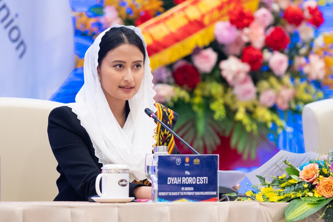 Bà Dyah Roro Esti, Nghị sĩ Indonesia, thành viên Ban Lãnh đạo Diễn đàn Nghị sĩ trẻ IPU.