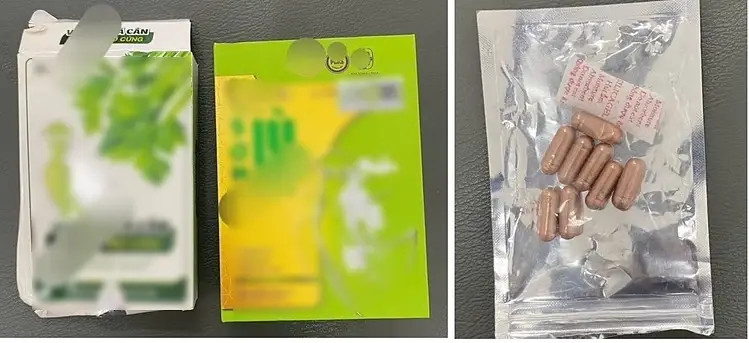 Thuốc giảm cân nữ sinh mua trên mạng. (Ảnh: Bệnh viện cung cấp) Thuốc giảm cân nữ sinh mua trên mạng. (Ảnh: Bệnh viện cung cấp)