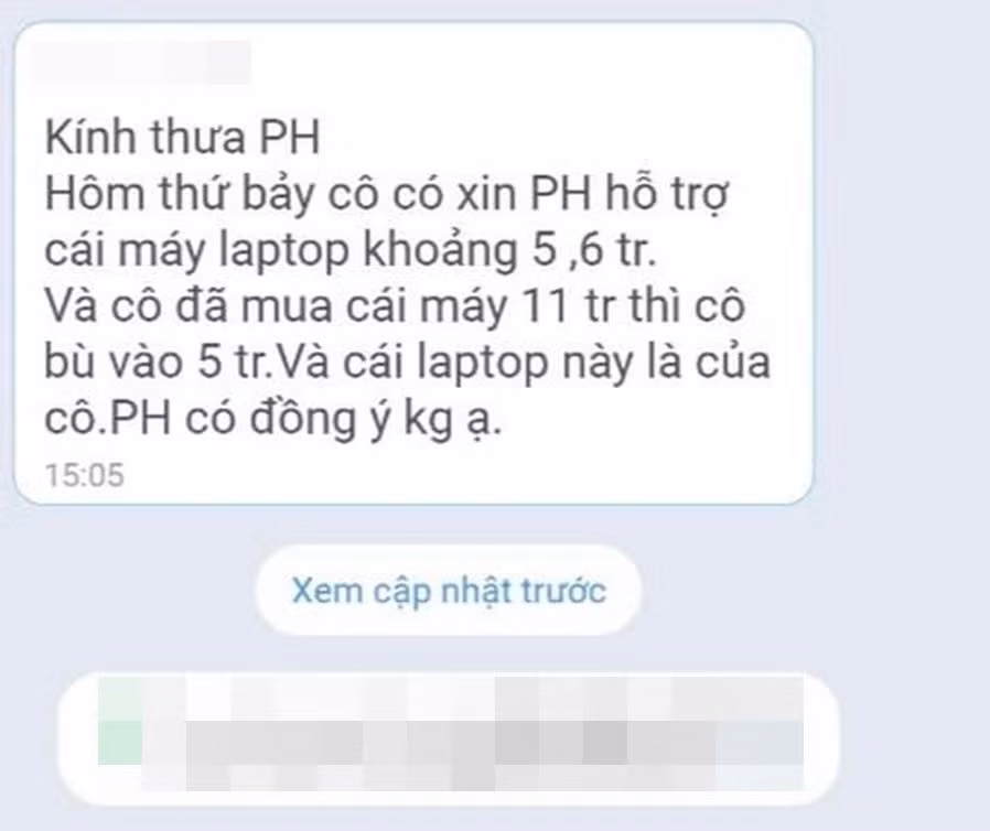 Cô H. tạo bình chọn trên nhóm Zalo cho phụ huynh bỏ phiếu. Theo giải thích của cô H., trong lớp có 38 phụ huynh nhưng nhóm Zalo lên đến 47 người nên cô giáo không biết ai là ai.