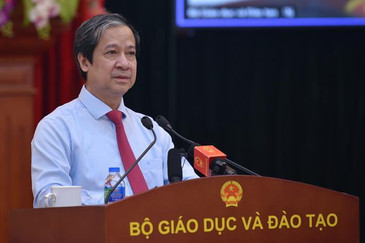 Bộ trưởng Bộ GD&amp;ĐT Nguyễn Kim Sơn phát biểu tại hội nghị.