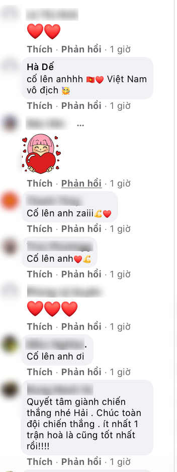 Một số bình luận của dân mạng dưới bài đăng của Quang Hải. Một số bình luận của dân mạng dưới bài đăng của Quang Hải.