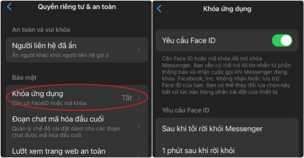 Bạn có thể khoá ứng dụng bằng Face ID. Bạn có thể khoá ứng dụng bằng Face ID.