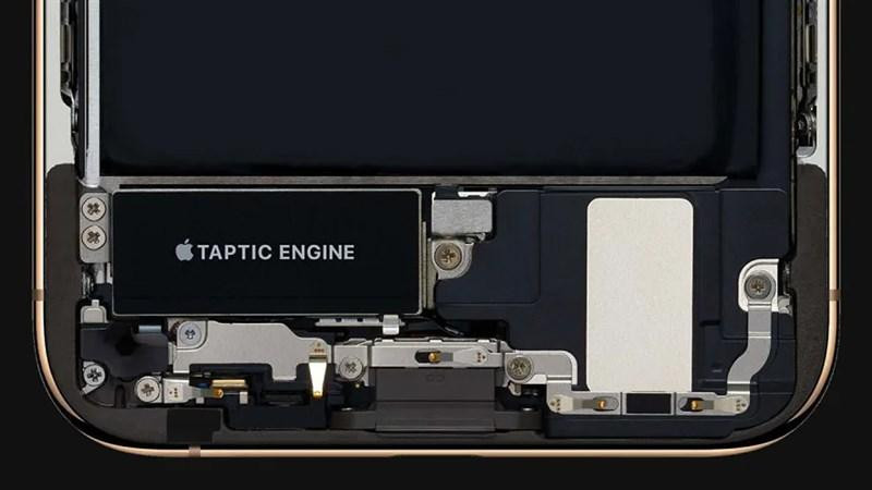 Bộ rung Taptic Engine giúp mô phỏng cảm giác như nhấn nút vật lý truyền thống. (Ảnh: Apple) Bộ rung Taptic Engine giúp mô phỏng cảm giác như nhấn nút vật lý truyền thống. (Ảnh: Apple)