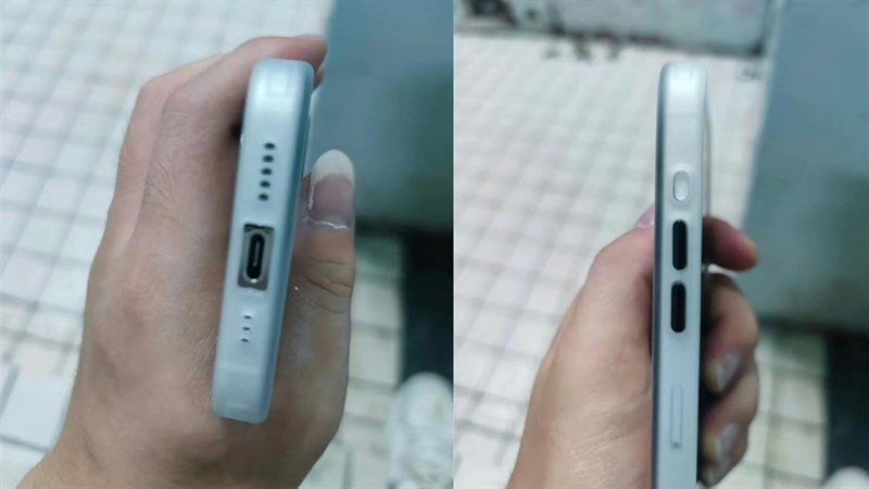 Các cạnh trên mô hình iPhone 15 Pro. (Ảnh: Ice Universe)