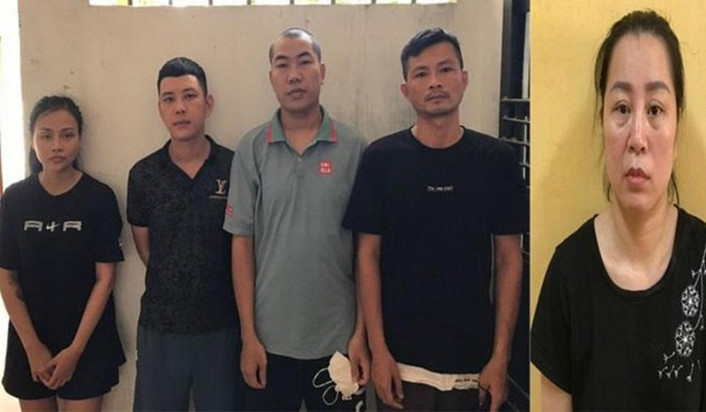 Nhóm đối tượng bị bắt giữ. Nhóm đối tượng bị bắt giữ.