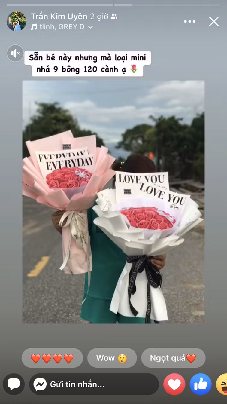 Trang bán quà Valentine dễ thương của nữ sinh lớp 12. - Ảnh NVCC Trang bán quà Valentine dễ thương của nữ sinh lớp 12. - Ảnh NVCC