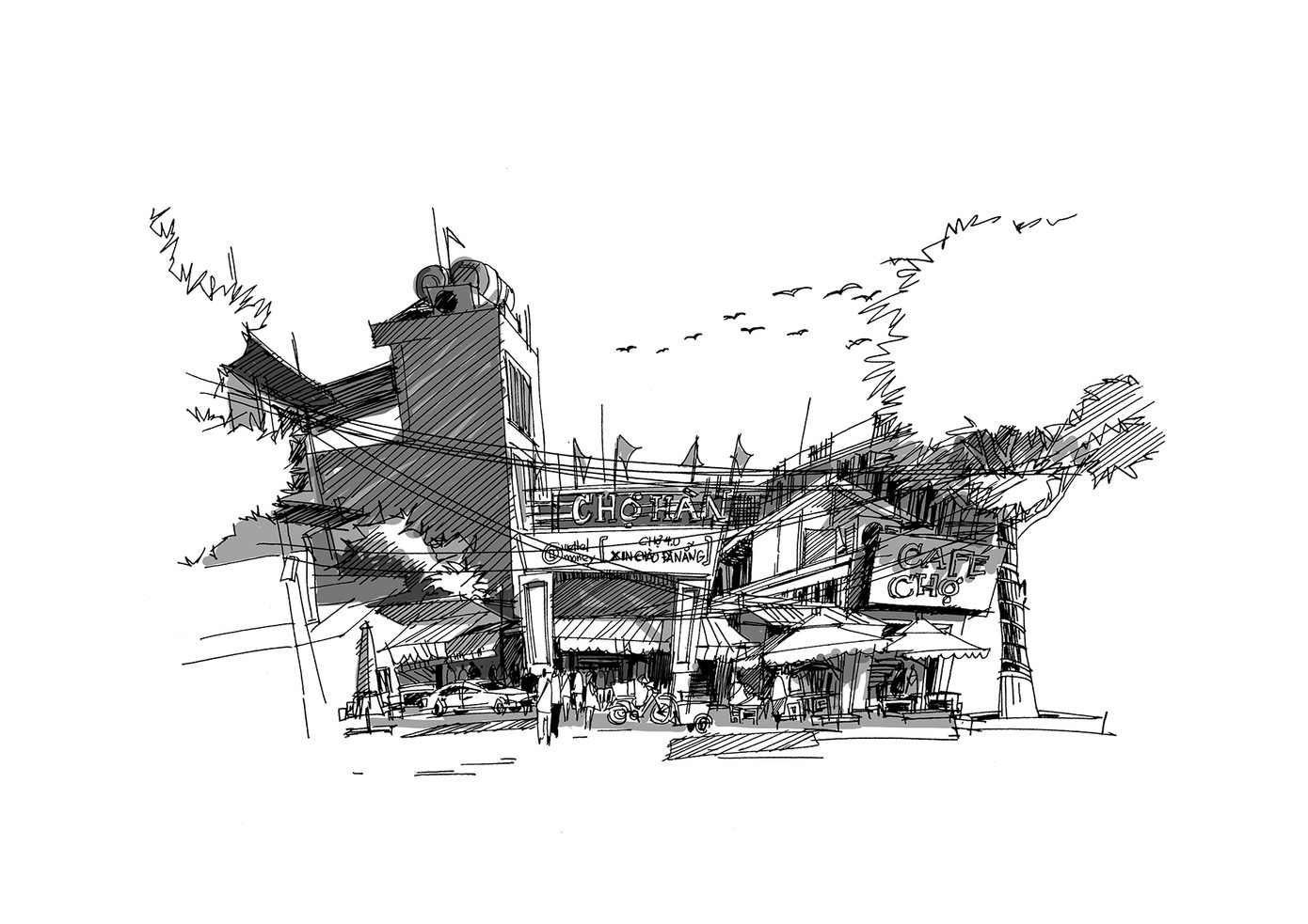 Chợ Hàn đơn sắc