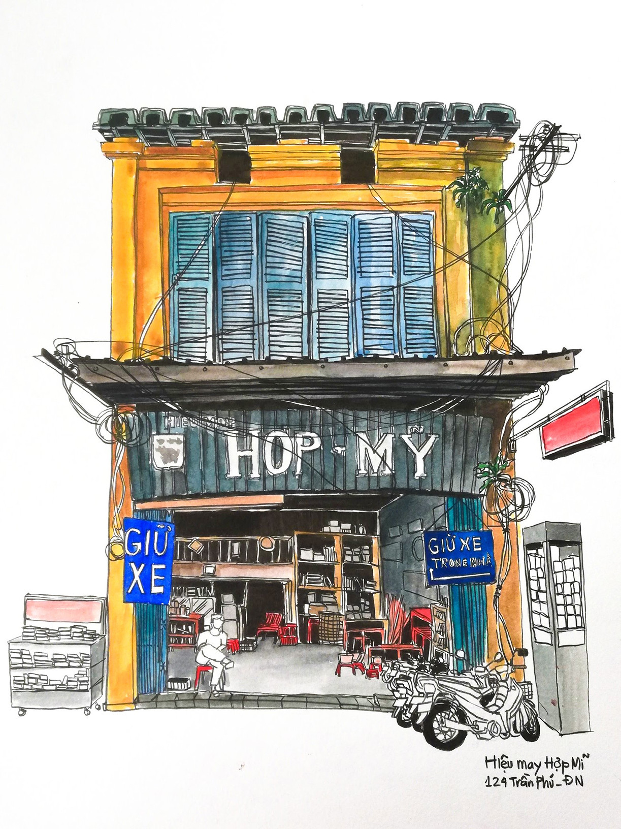 Đà Nẵng đầy xúc cảm qua ký họa của chàng trai 10X Hà Nội ảnh 9