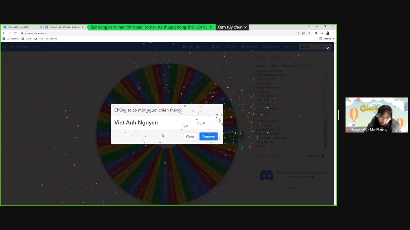 Quay số trúng thưởng học bổng Tiếng Anh dành cho người tham gia - Ảnh Diệp Danh