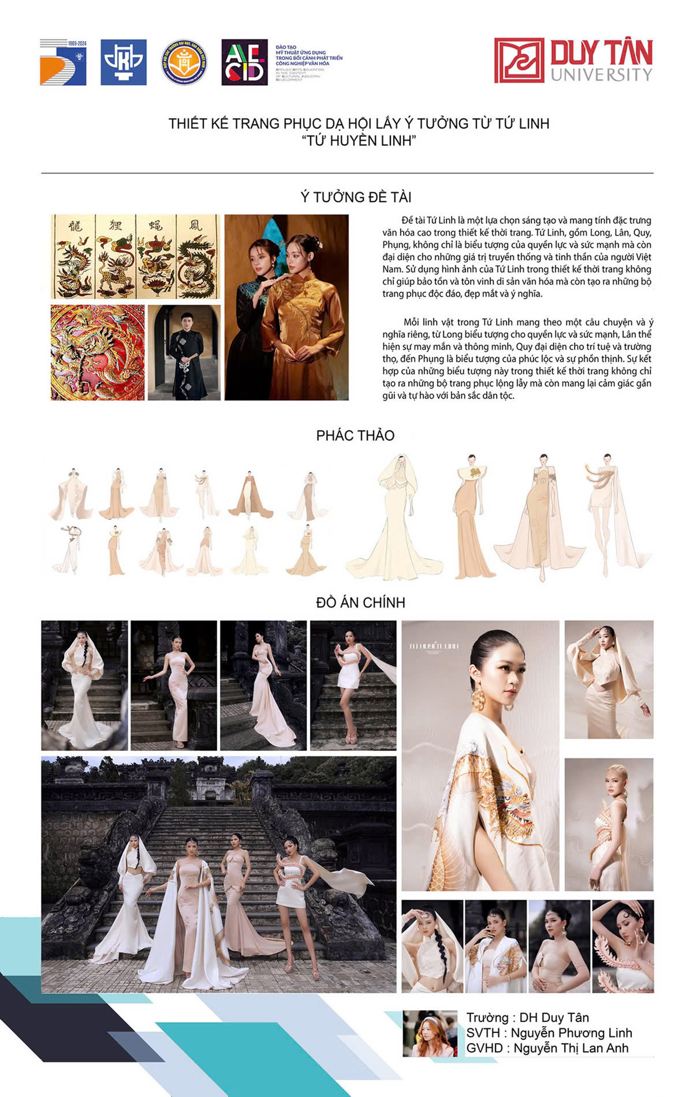 Đồ án Tốt nghiệp Trang phục Dạ hội “Tứ Huyền Linh”của sinh viên Nguyễn Phương Linh