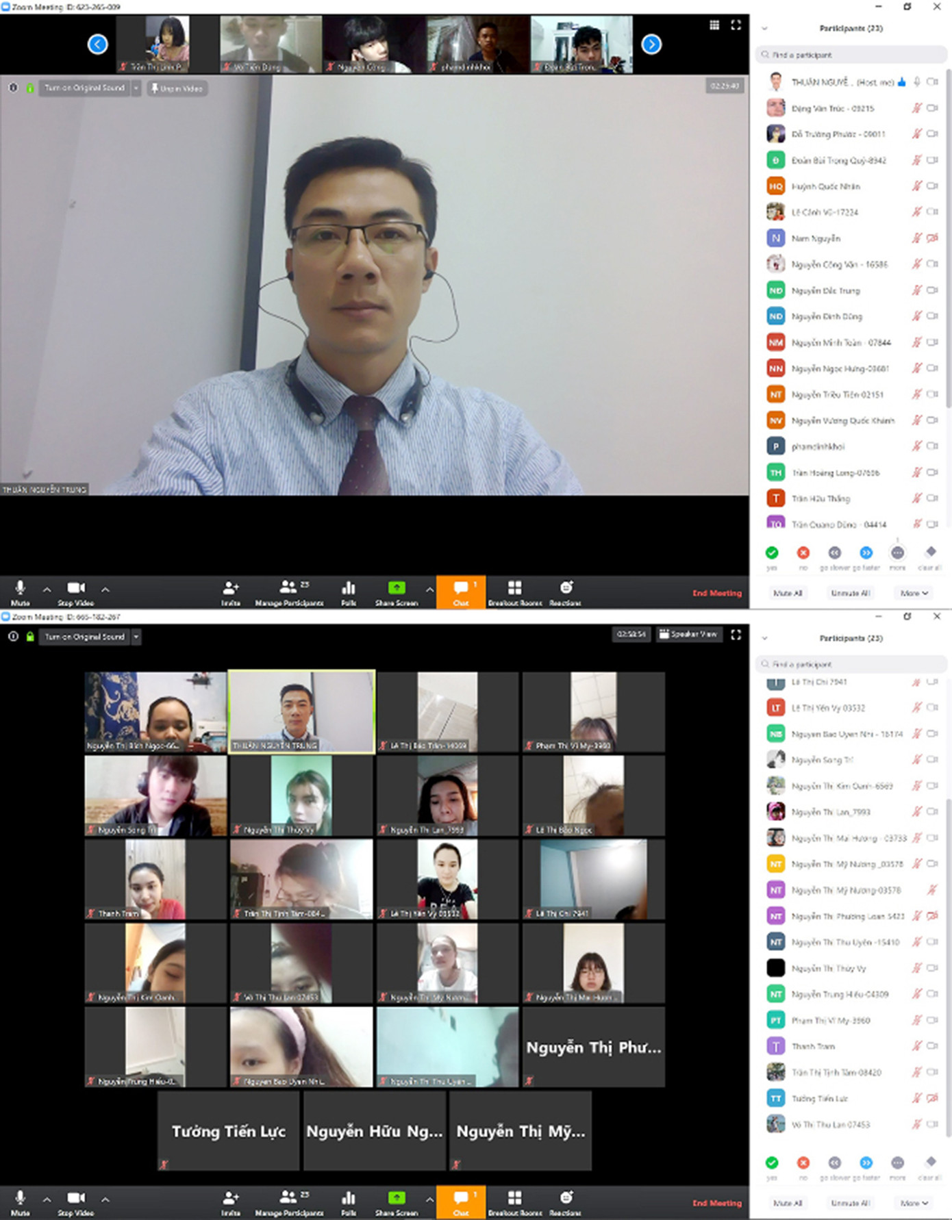 ThS. Nguyễn Trung Thuận - Giám đốc Trung tâm Đào tạo Trực tuyến (eUniversity) &amp; Bằng 2, DTU đang giảng dạy tại một lớp trực tuyến