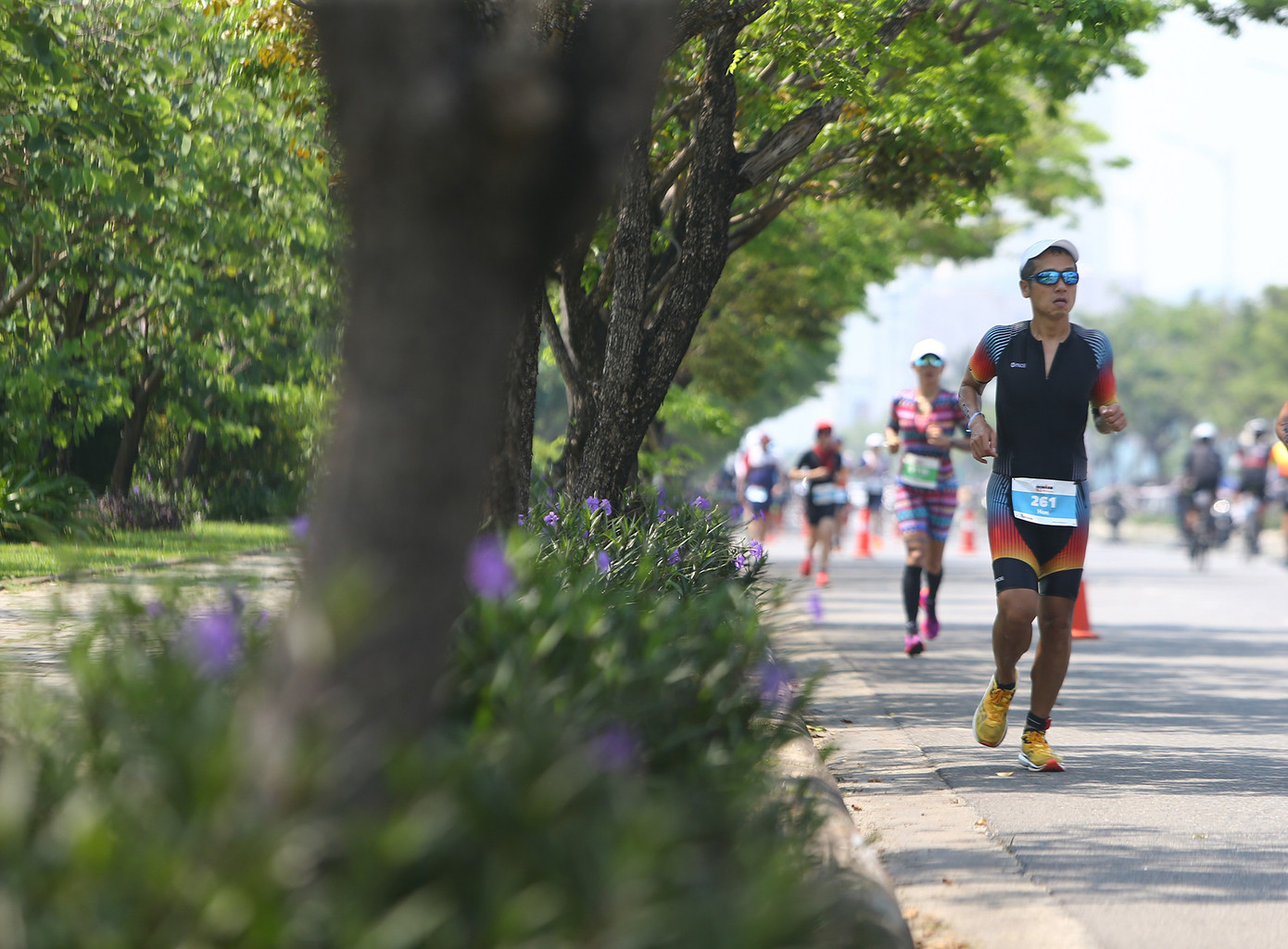 Chạy bộ - chặng đua cuối đầy nảy lửa giữa các VĐV. (Ảnh: Thanh An) Chạy bộ - chặng đua cuối đầy nảy lửa giữa các VĐV. (Ảnh: Thanh An)