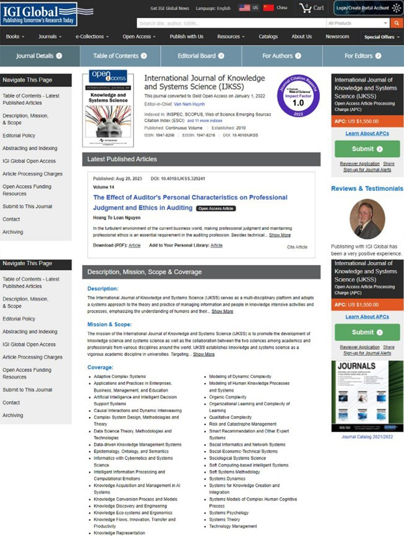 Tạp chí IJKSS vào danh mục SCOPUS VÀ ESCI Tạp chí IJKSS vào danh mục SCOPUS VÀ ESCI