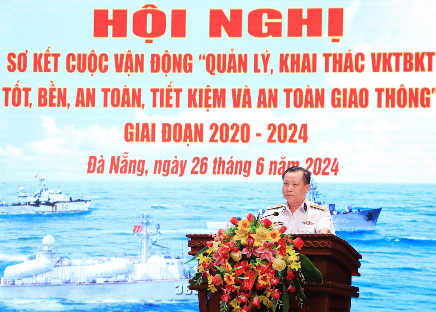 Đại tá Nguyễn Thiên Quân phát biểu chỉ đạo. Ảnh: Hoàng Diệu Đại tá Nguyễn Thiên Quân phát biểu chỉ đạo. Ảnh: Hoàng Diệu