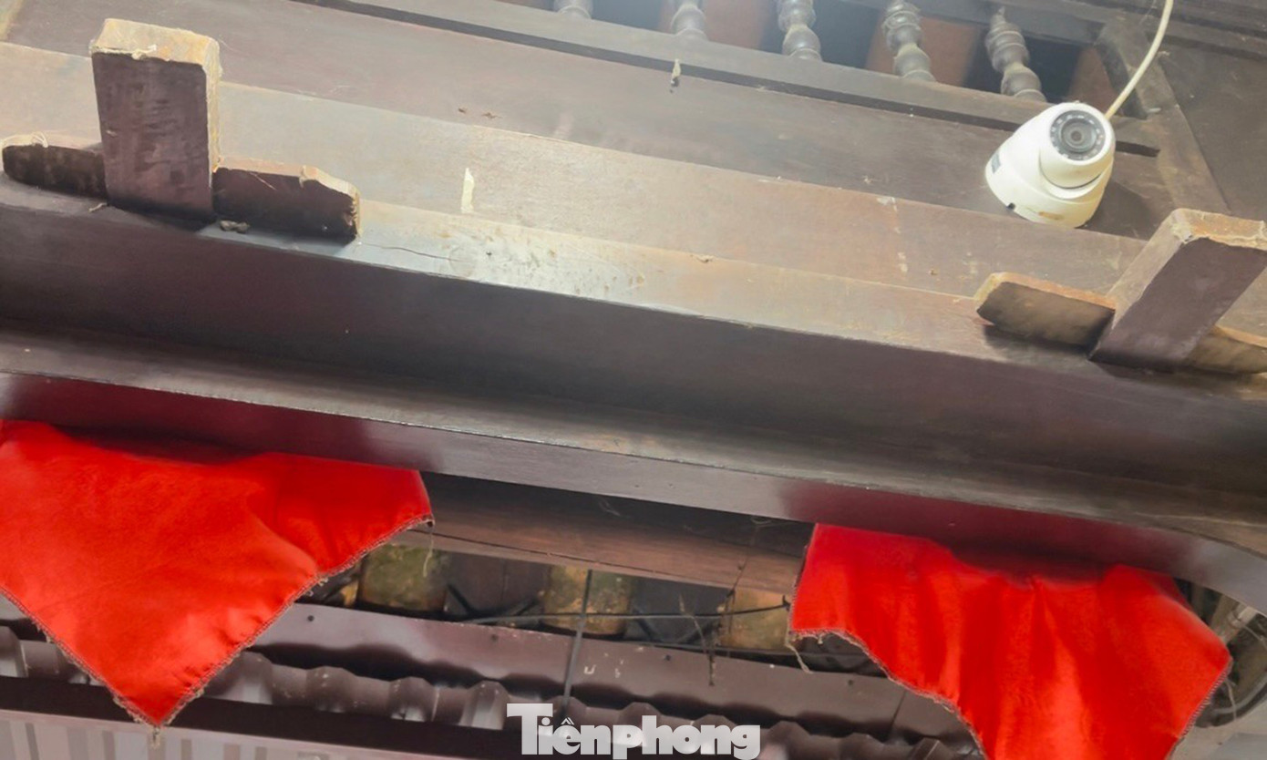 Thoạt nhìn, đó là những cái chốt gỗ dùng để gắn khung cửa với trụ ngang phía trong, có dáng như chiếc đinh. Tai đinh dài khoảng 10 cm, rộng chừng 20 cm, chính là mắt cửa, chốt đinh dài khoảng 30 cm là cái mộng để gắn mắt cửa vào khung nhà.