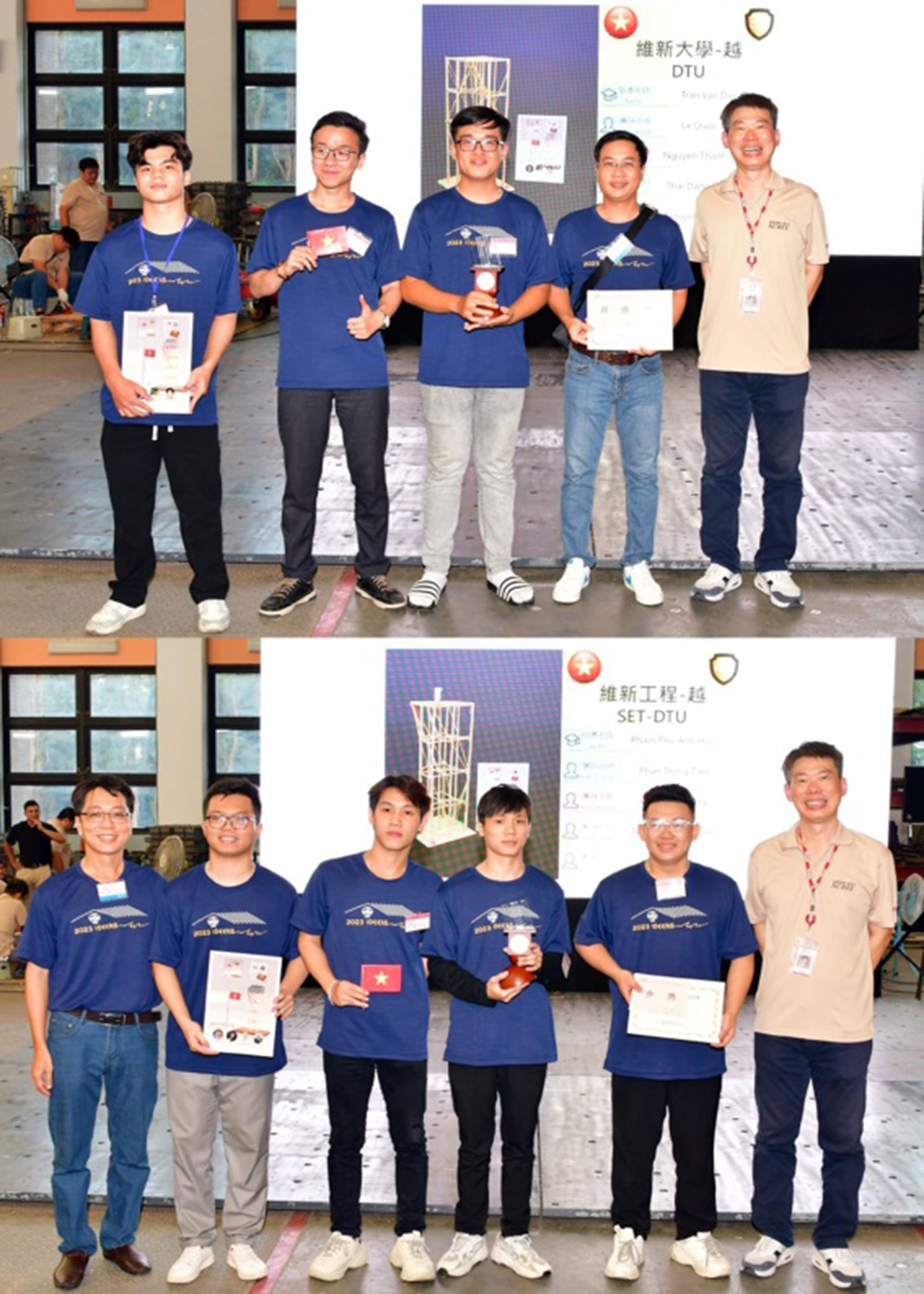 Đội DTU giành Cup Vô địch (ảnh trên) và Đội SET-DTU giành giải Ba tại cuộc thi Đội DTU giành Cup Vô địch (ảnh trên) và Đội SET-DTU giành giải Ba tại cuộc thi