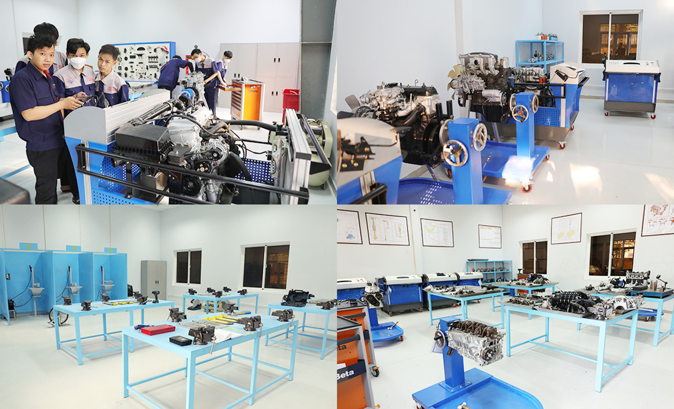 Xưởng thực hành Ô tô luôn sáng đèn cho sinh viên học tập Xưởng thực hành Ô tô luôn sáng đèn cho sinh viên học tập