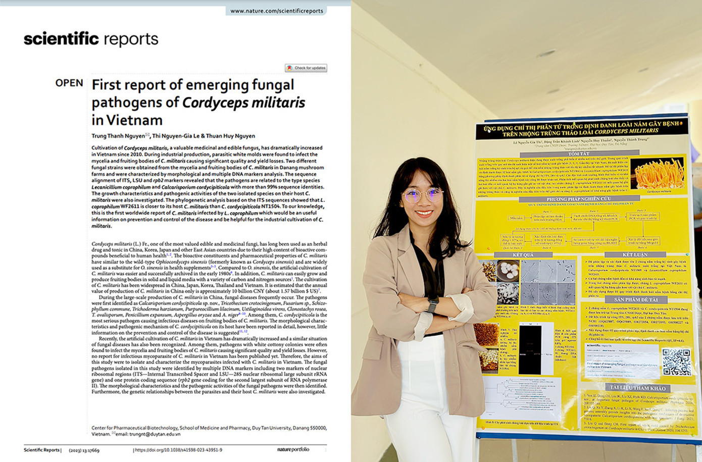 Bài báo của Gia Thi trên tạp chí Scientific Reports (Q1, IF=4.6) thuộc hệ thống Nature Portfolio cùng giải “Báo cáo Poster Xuất sắc” tại Hội nghị Nấm học Toàn quốc lần thứ V Bài báo của Gia Thi trên tạp chí Scientific Reports (Q1, IF=4.6) thuộc hệ thống Nature Portfolio cùng giải “Báo cáo Poster Xuất sắc” tại Hội nghị Nấm học Toàn quốc lần thứ V
