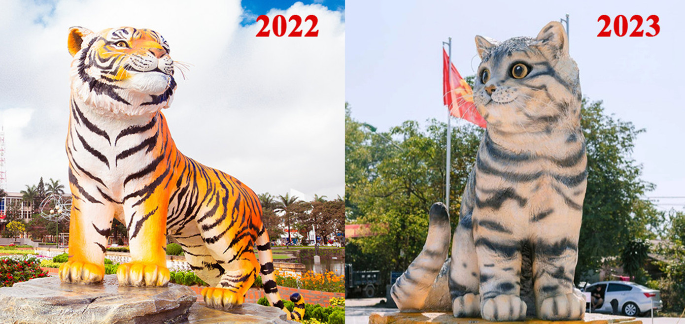 Hoa hậu Mèo năm 2023 và linh vật Hổ năm 2022 đã chiếm trọn tình cảm của du khách thập phương Hoa hậu Mèo năm 2023 và linh vật Hổ năm 2022 đã chiếm trọn tình cảm của du khách thập phương