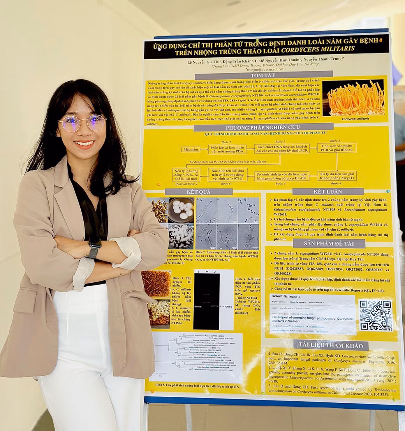 Gia Thi cùng giải “Báo cáo Poster Xuất sắc” tại Hội nghị Nấm học toàn quốc lần thứ V