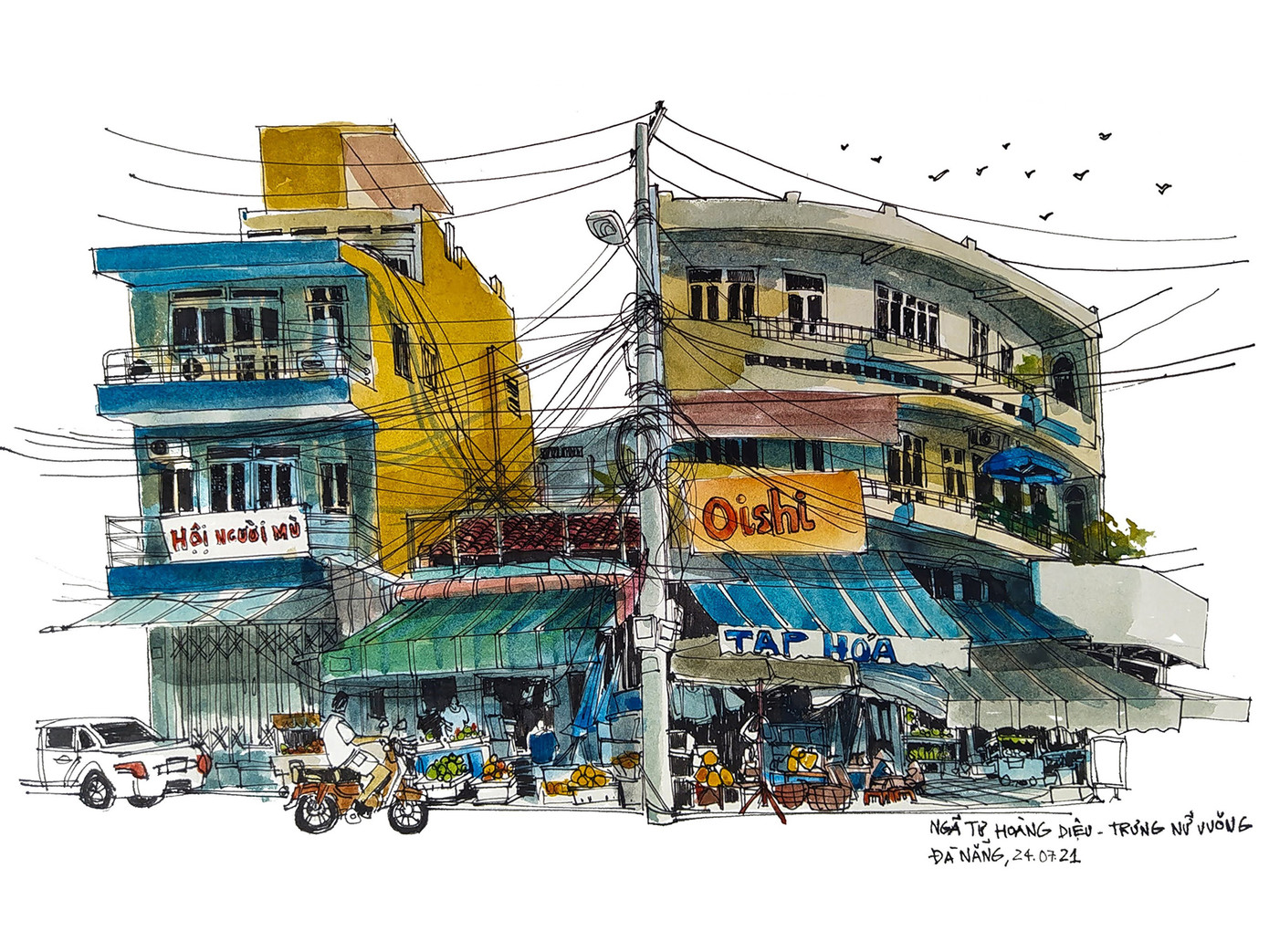 Đà Nẵng đầy xúc cảm qua ký họa của chàng trai 10X Hà Nội ảnh 8