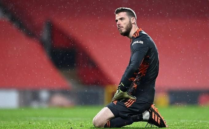 David de Gea mới chỉ giữ sạch lưới 7 trận ở Premier League 2021-2022 (Nguồn: dailymail)