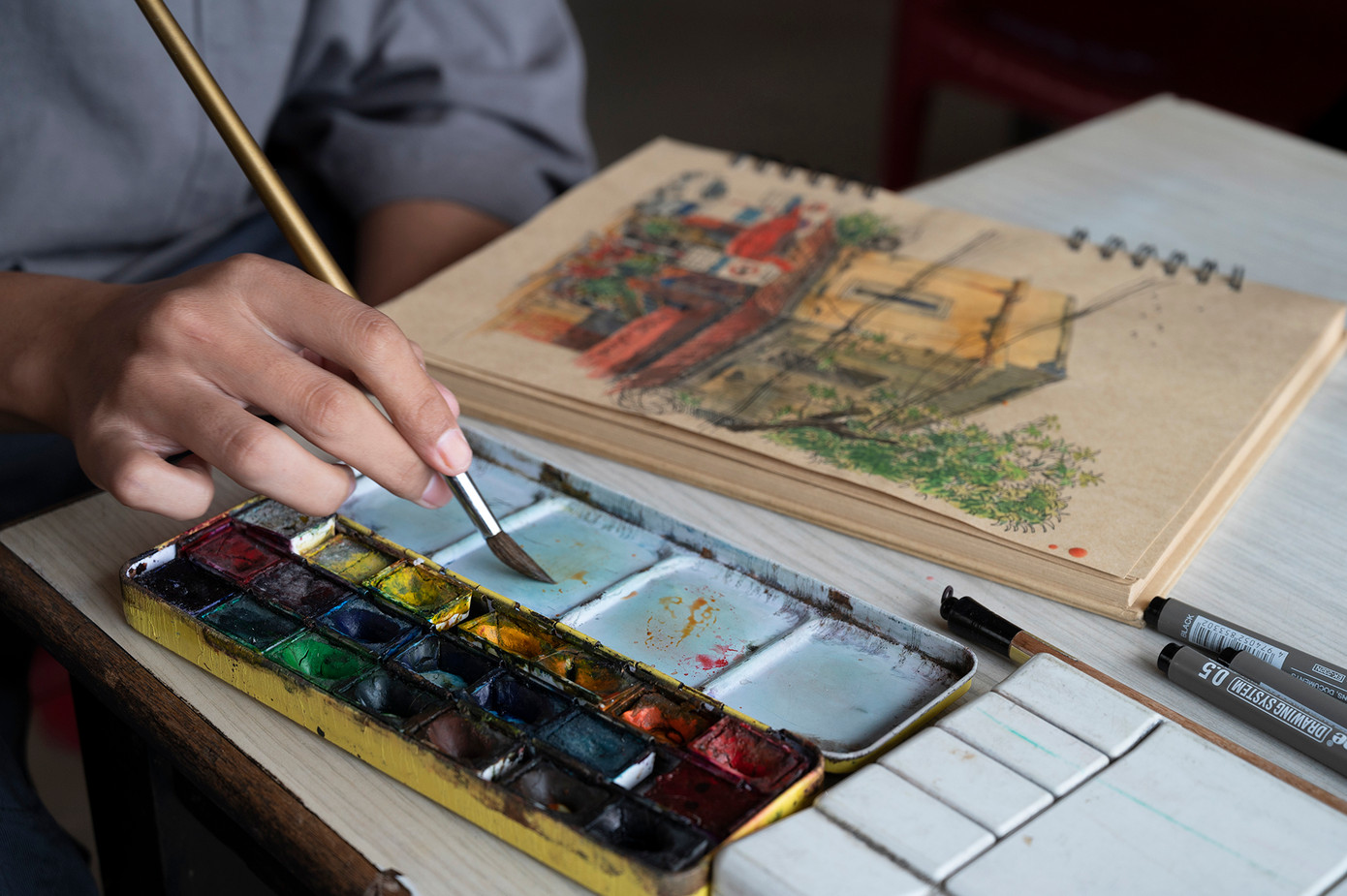 Mảng màu ký ức (Ảnh: Huỳnh Như)