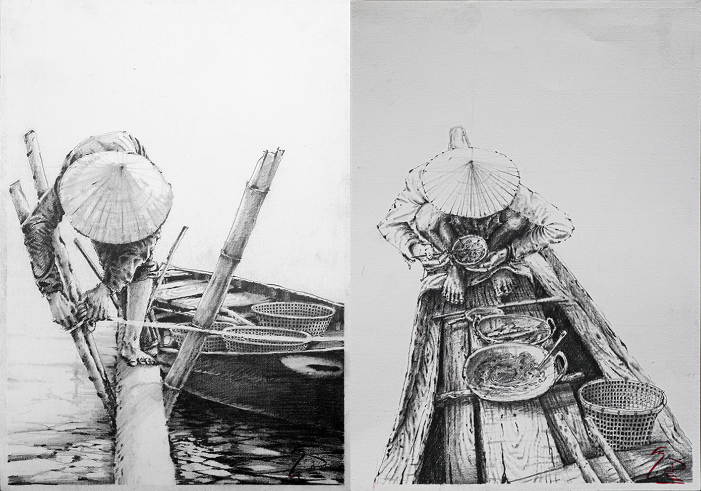 Tác phẩm “Thả neo” và “Qua bữa” của sinh viên Nguyễn Anh Tài, ngành Kiến trúc Công trình, DTU Tác phẩm “Thả neo” và “Qua bữa” của sinh viên Nguyễn Anh Tài, ngành Kiến trúc Công trình, DTU