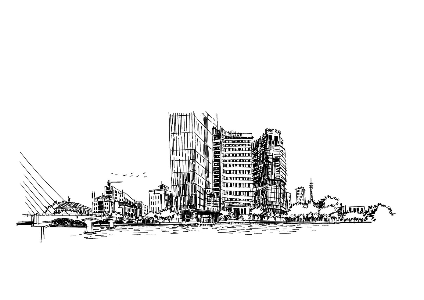 Một góc cầu quay Sông Hàn