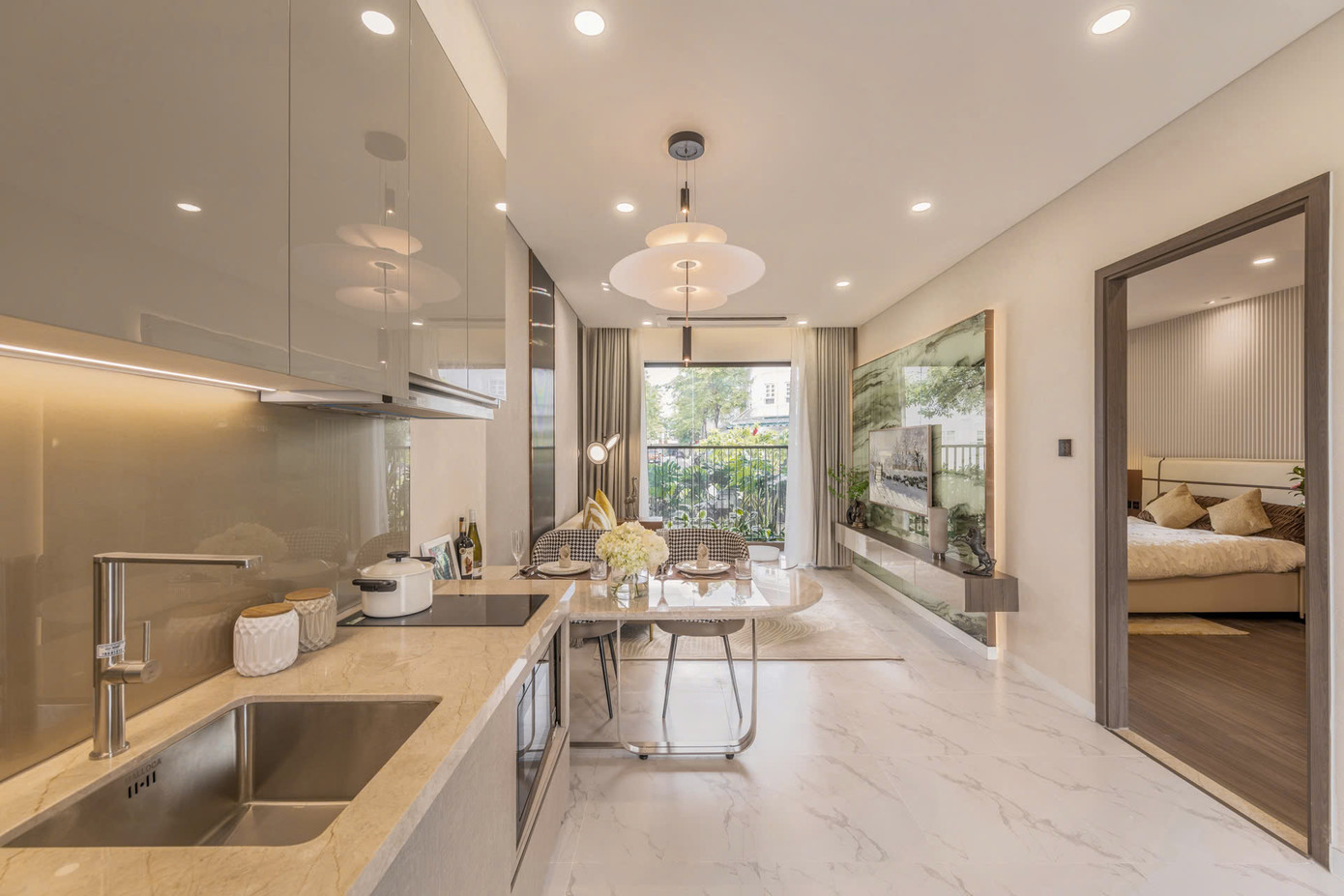 Căn hộ mẫu 1 phòng ngủ (ảnh chụp thực tế) Căn hộ mẫu 1 phòng ngủ (ảnh chụp thực tế)