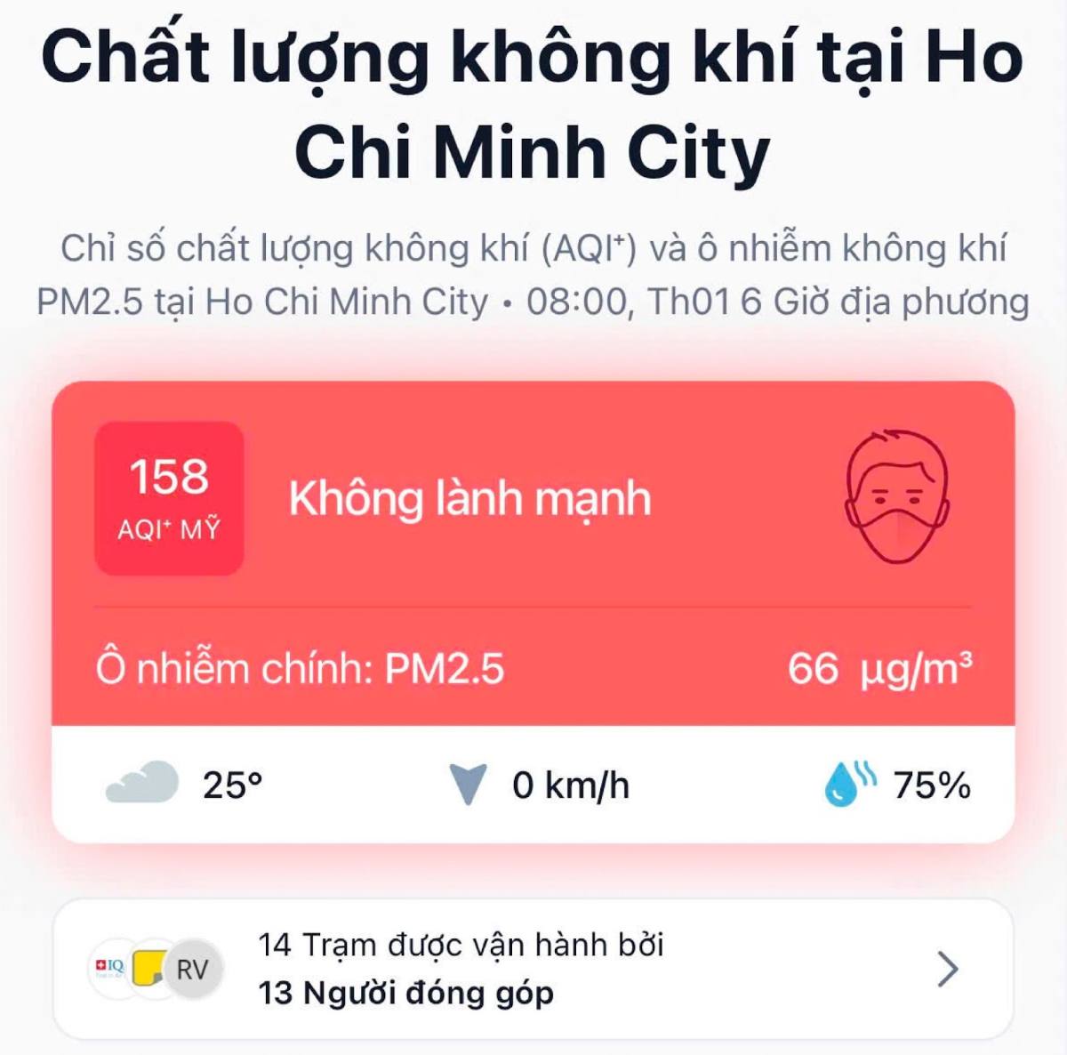 Chất lượng không khí AQI ở TP.HCM báo đỏ nhiều ngày liên tục Chất lượng không khí AQI ở TP.HCM báo đỏ nhiều ngày liên tục