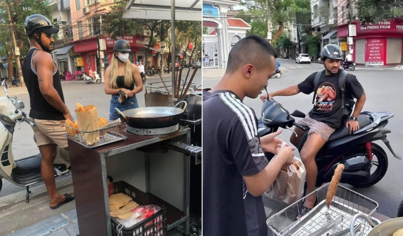 Vợ chồng Xuân Son trước đó "gây bão" với khoảnh khắc đi mua bánh chuối chiên vỉa hè ở TP Nam Định. Ảnh: Hà Linh. Vợ chồng Xuân Son trước đó "gây bão" với khoảnh khắc đi mua bánh chuối chiên vỉa hè ở TP Nam Định. Ảnh: Hà Linh.