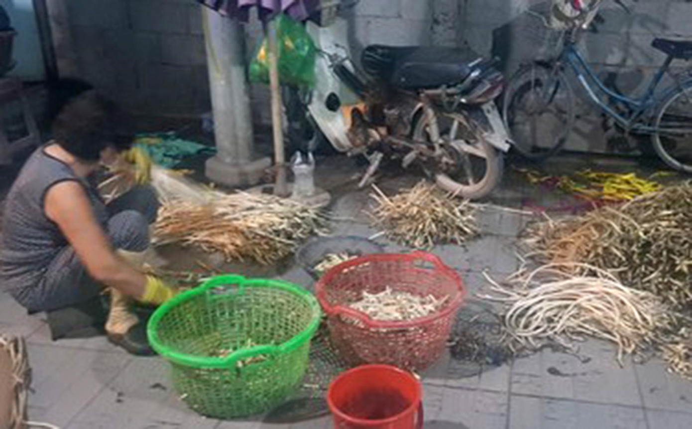 Cơ sở ngâm ngó sen trong hóa chất ở TPHCM.