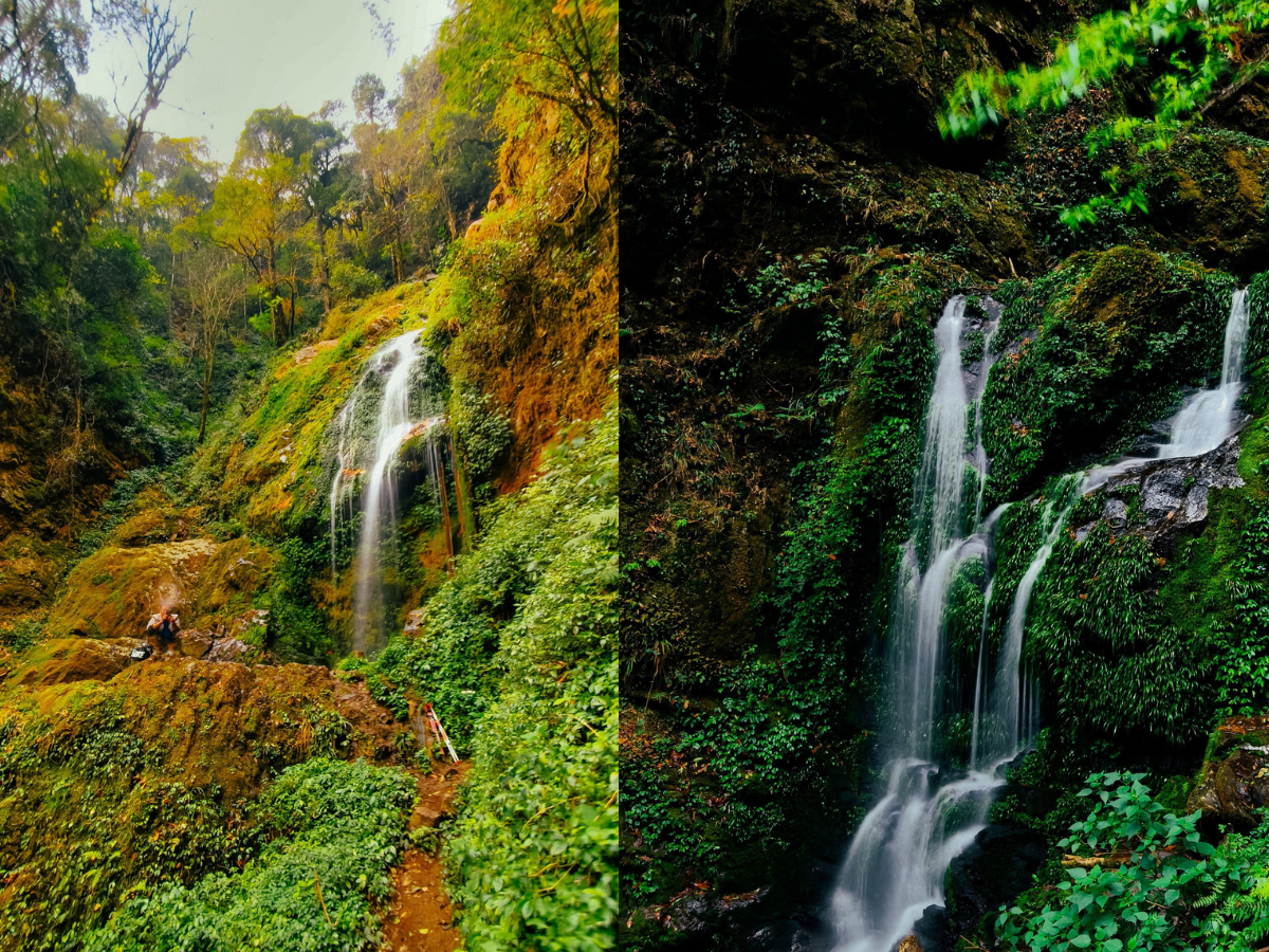 Hình ảnh các thác nước tưởng như chỉ xuất hiện trong các câu chuyện cổ tích gây ấn tượng du khách. Ảnh: Nguyễn Trọng Cung.