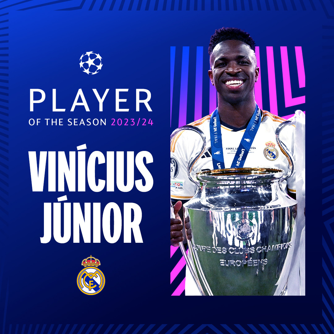 Vinicius Junior là cầu thủ xuất sắc nhất Champions League.