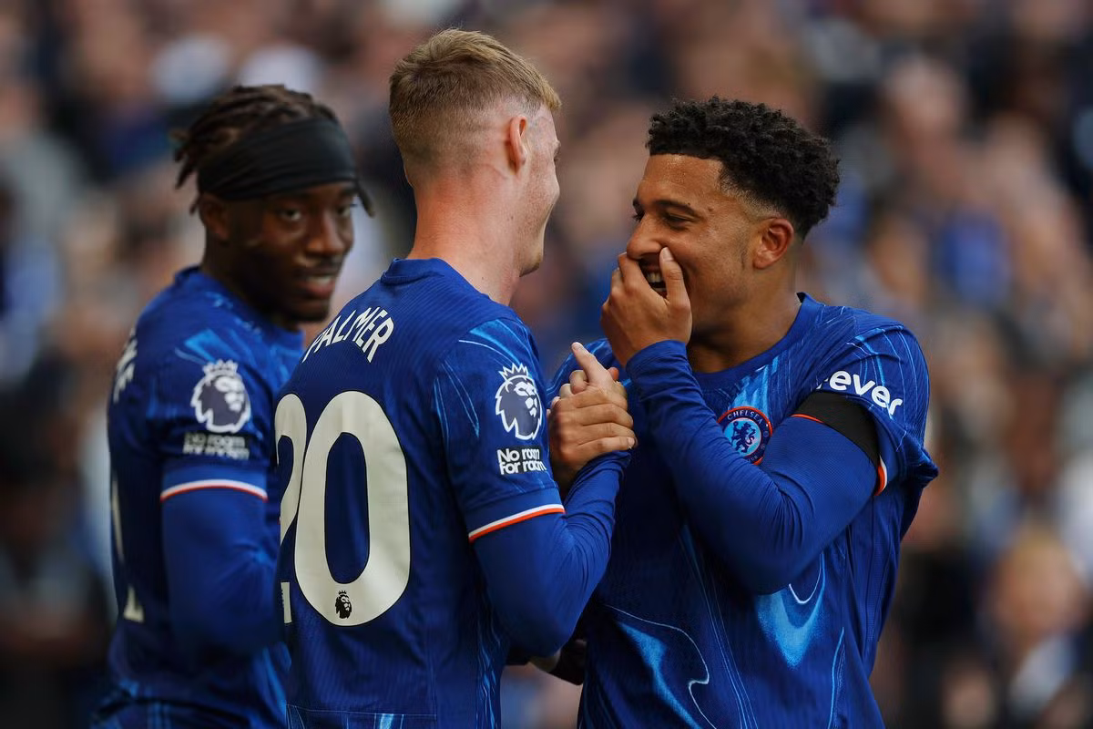 Hàng tấn công của Chelsea thi đấu xuất sắc trước Brighton.
