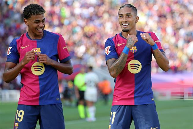 Yamal và Raphinha góp công lớn vào thành tích 4 trận toàn thắng tại La Liga của Barcelona. Yamal và Raphinha góp công lớn vào thành tích 4 trận toàn thắng tại La Liga của Barcelona.
