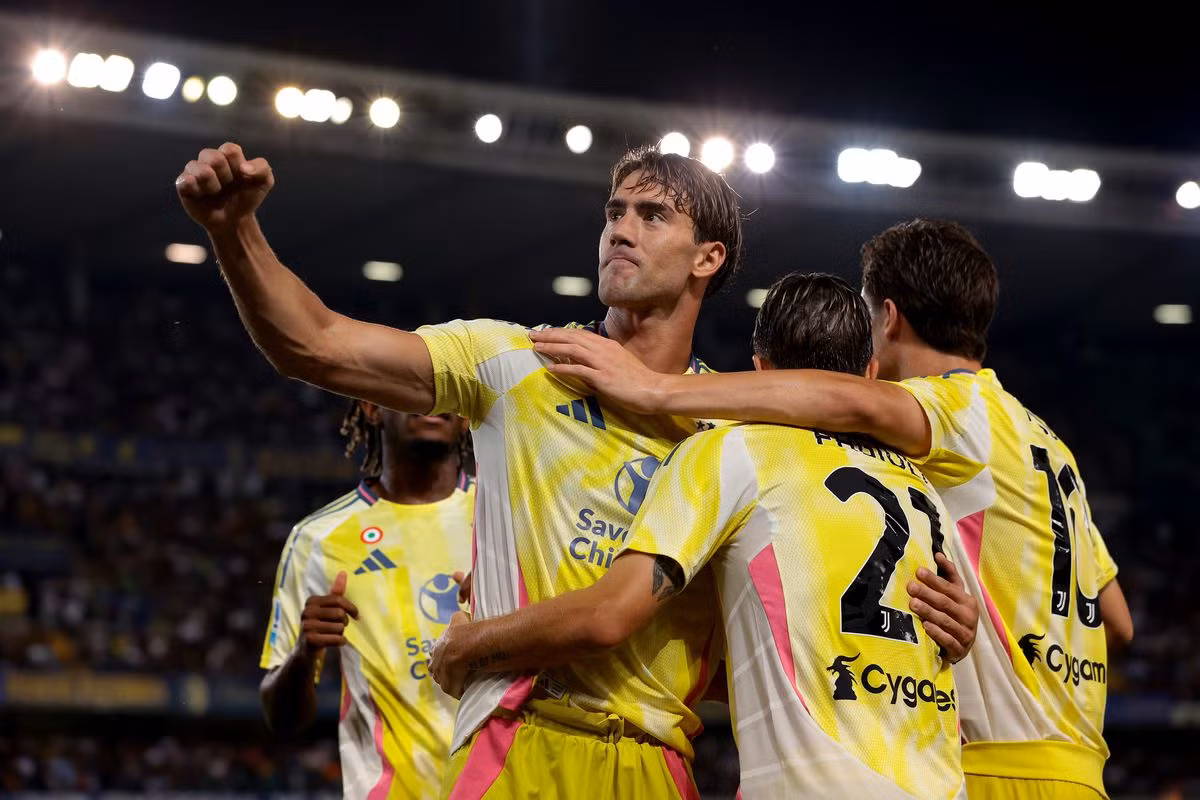 Trung phong Vlahovic đã có 2 bàn thắng sau 2 lần ra sân tại Serie A 2024/2025.