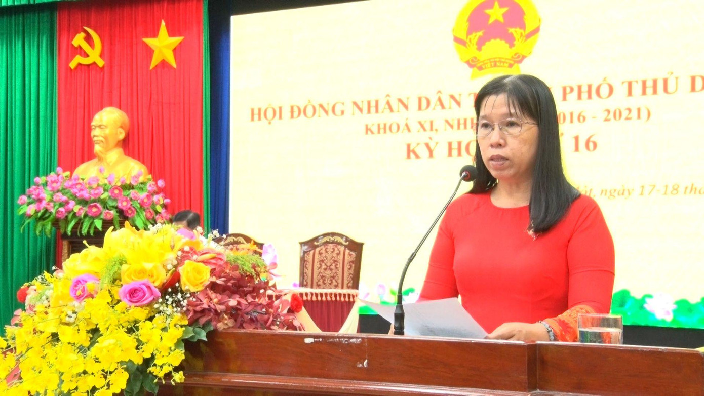 Bà Võ Thị Bạch Yến giữ chức Chủ tịch HĐND TP Thủ Dầu Một