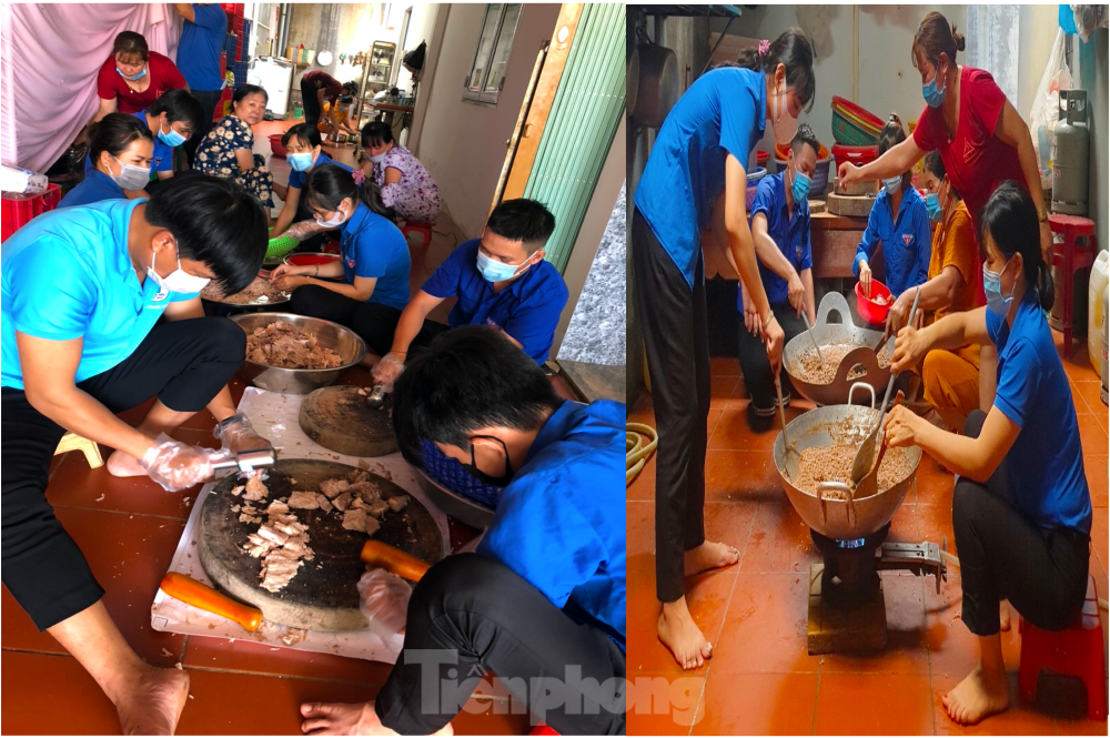 Tuổi trẻ Bình Phước chế biến thức ăn đóng gói gửi tặng các khu cách ly Tuổi trẻ Bình Phước chế biến thức ăn đóng gói gửi tặng các khu cách ly