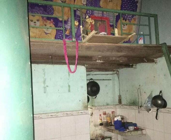 Sợi dây người đàn ông chuẩn bị để tự tử trong phòng trọ