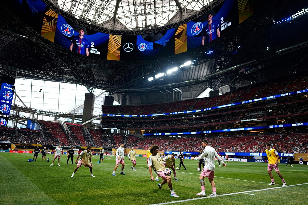 Inter Miami khó lòng tạo bất ngờ trước PSG. Ảnh: AP