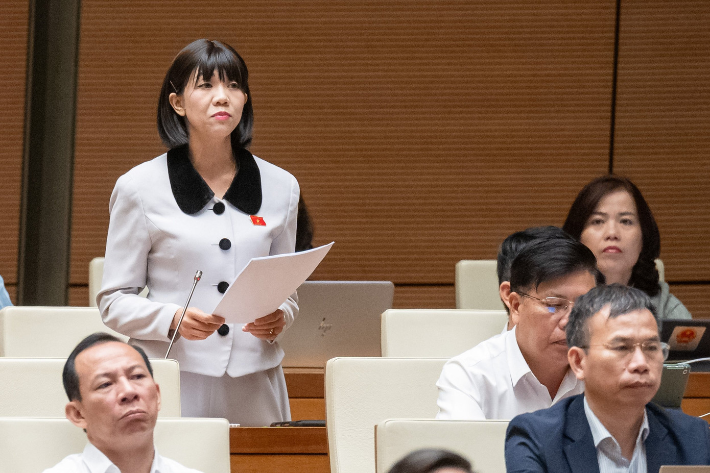 Đại biểu Trịnh Thị Tú Anh (đoàn Lâm Đồng). Đại biểu Trịnh Thị Tú Anh (đoàn Lâm Đồng).