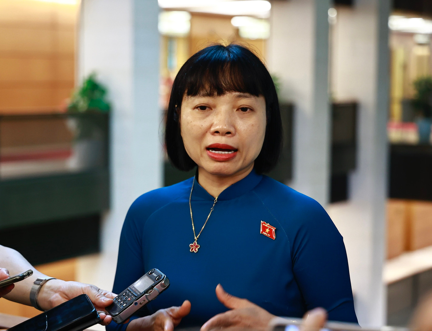 Đại biểu Nguyễn Thị Nguyệt Nga (Hải Dương). Ảnh Như Ý