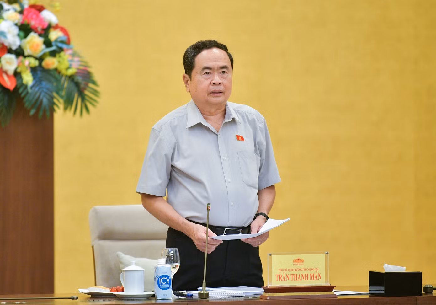 Ủy viên Bộ Chính trị, Phó Chủ tịch Thường trực Quốc hội Trần Thanh Mẫn. Ảnh: QH