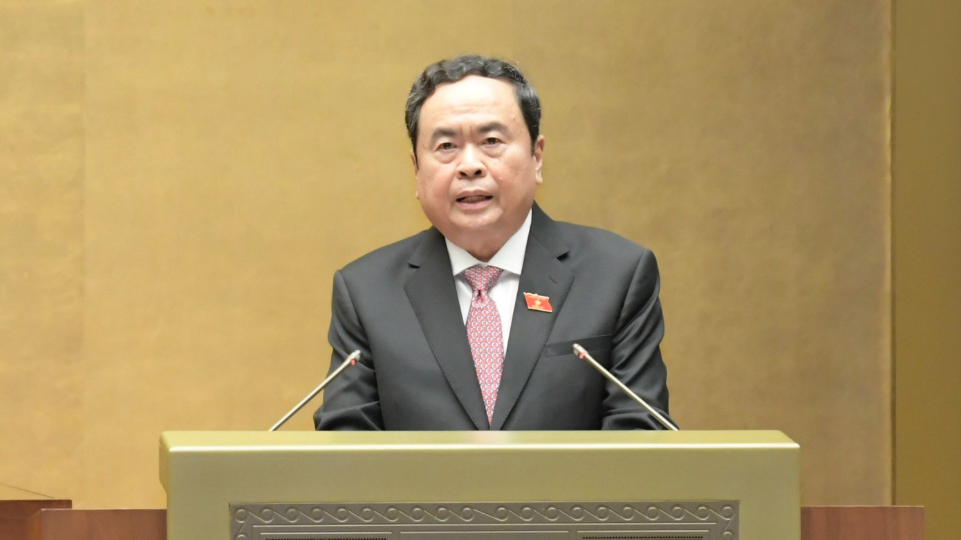 Phó Chủ tịch Thường trực Quốc hội Trần Thanh Mẫn phát biểu khai mạc. Ảnh: Như Ý