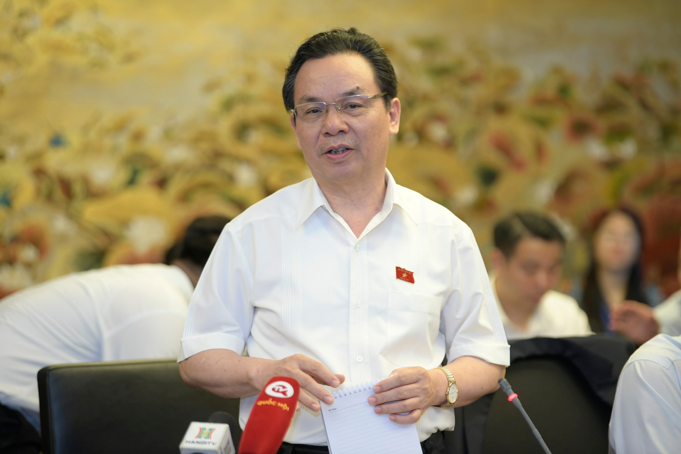 Đại biểu Hoàng Văn Cường (đoàn Hà Nội). Ảnh: Như Ý.