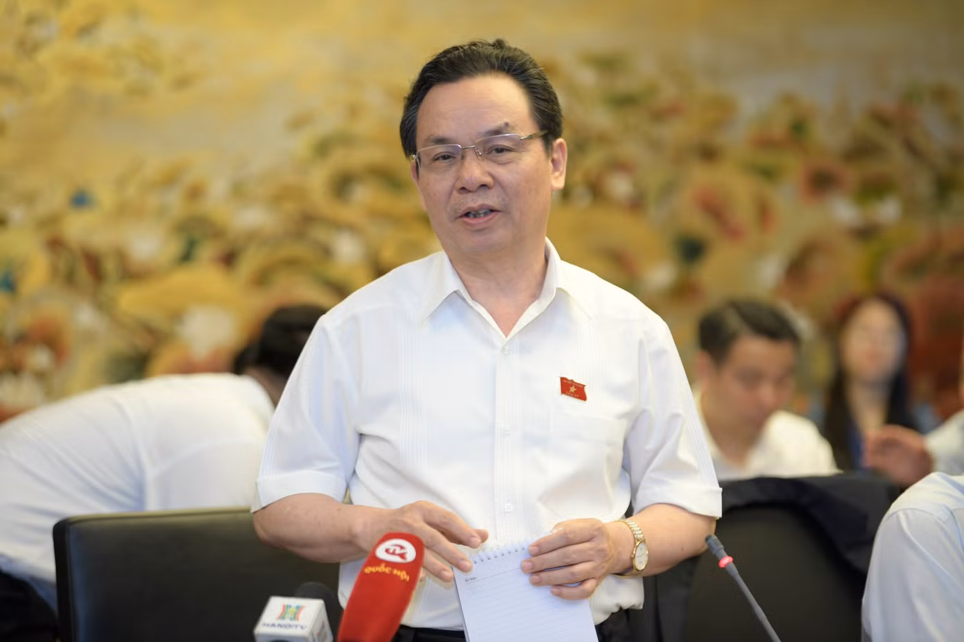 Đại biểu Hoàng Văn Cường (đoàn Hà Nội). Ảnh: Như Ý.